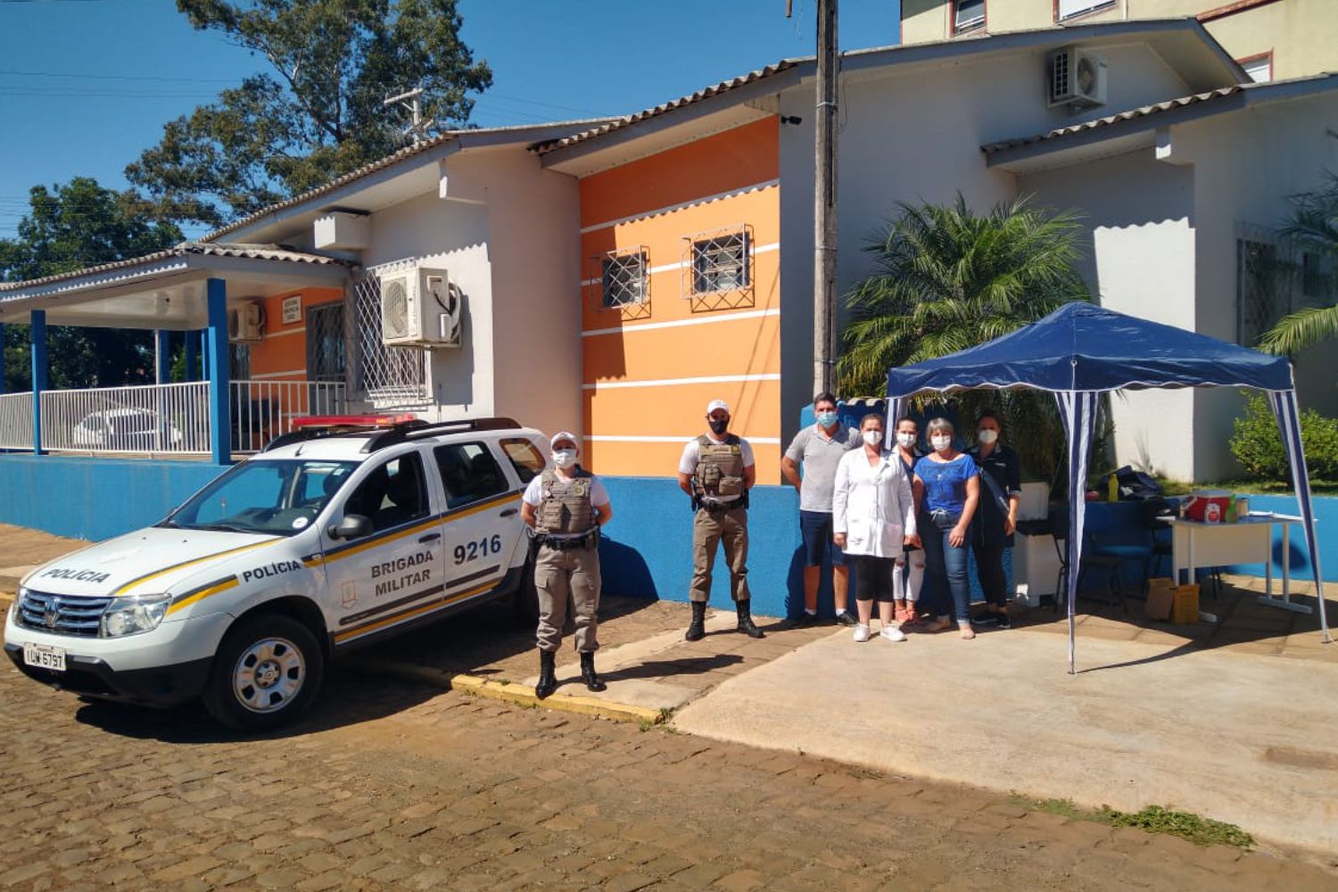 Na região, 10º Batalhão de Polícia Militar presta apoio na vacinação contra Covid-19