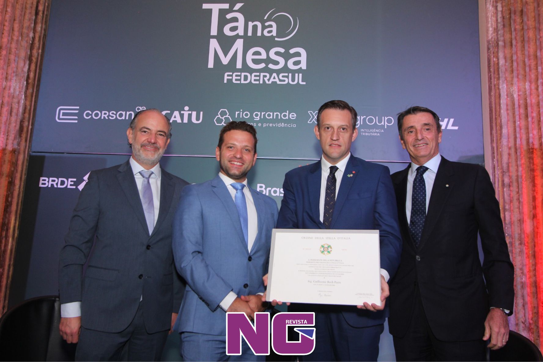 Deputado Guilherme Pasin recebe condecoração do governo italiano por reforçar laços entre Brasil e Itália