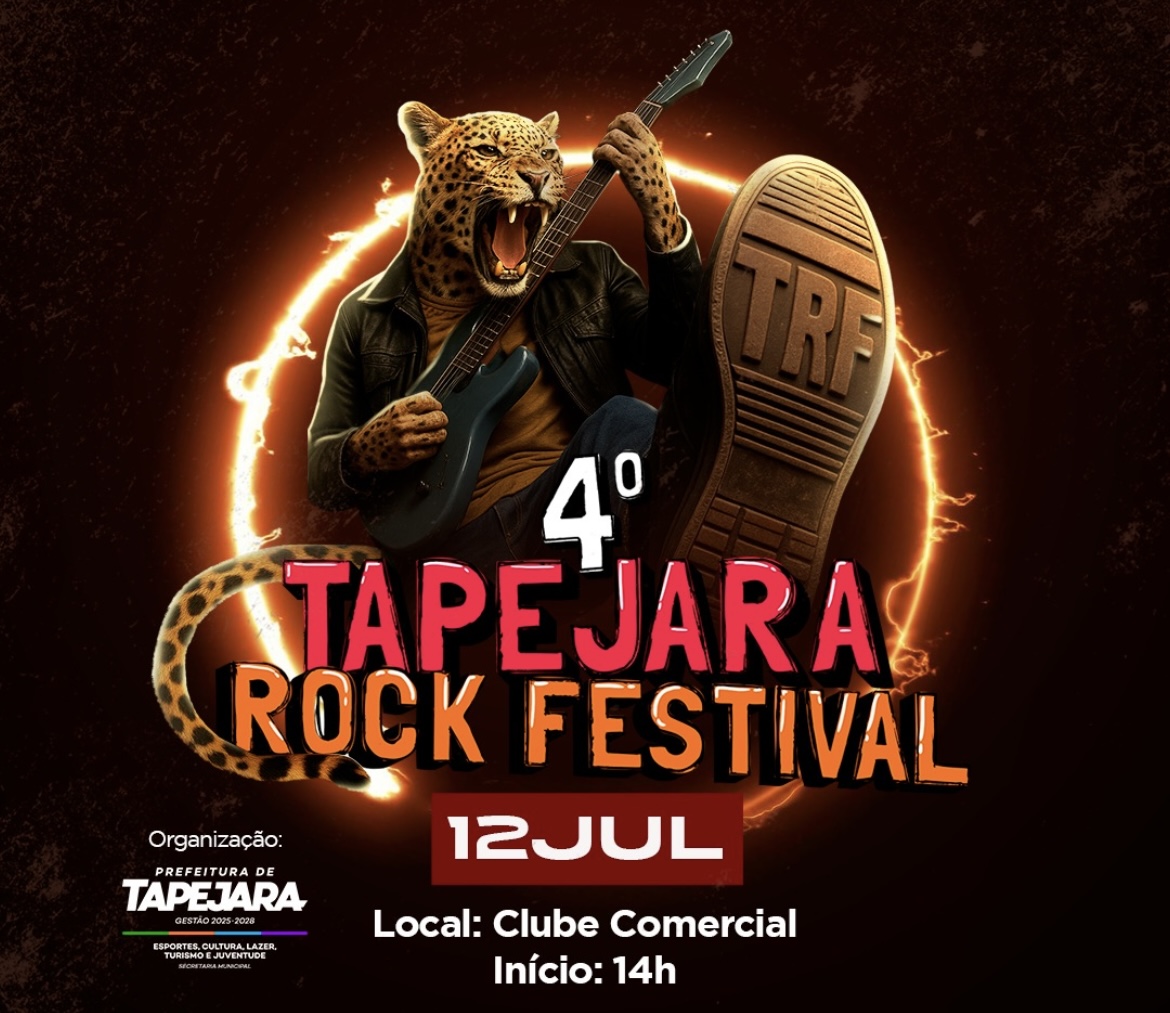 4º Tapejara Rock Festival movimenta a cena cultural com sete atrações e entrada solidária