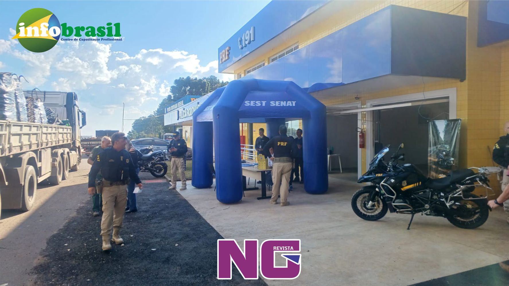 PRF realiza ação de saúde com motoristas na BR-285, em Passo Fundo